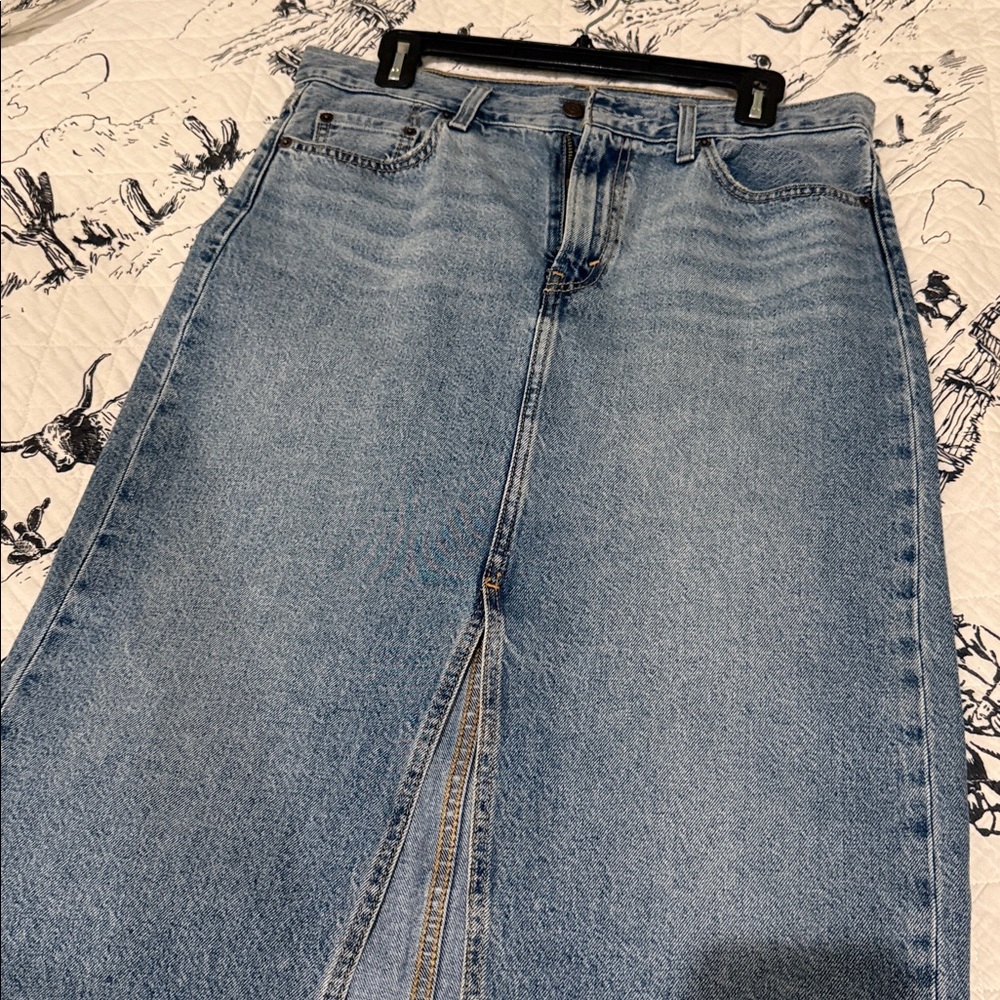 Levi's Premium Denim Maxi Skirt Size 29 - Picture 4 of 7